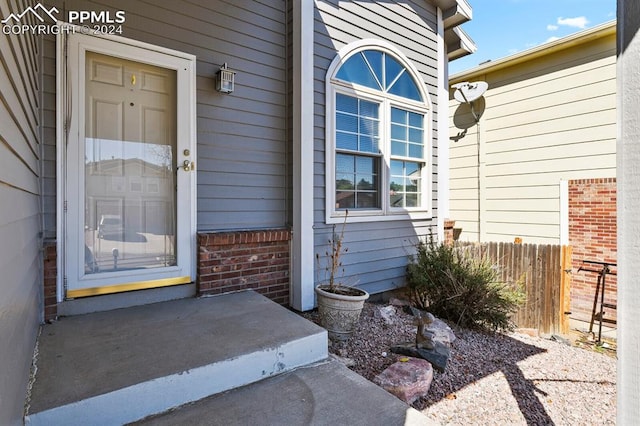 view of entrance to property