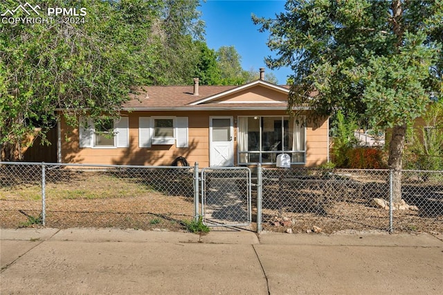 view of front of home