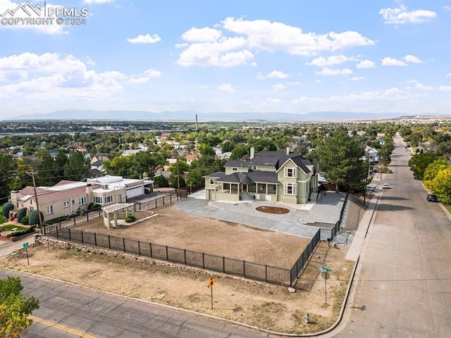 aerial view featuring a mountain view