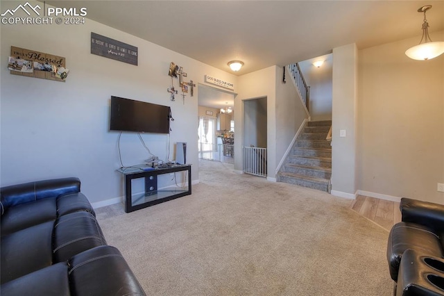 view of carpeted living room