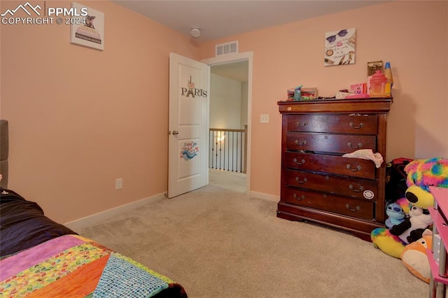 view of carpeted bedroom