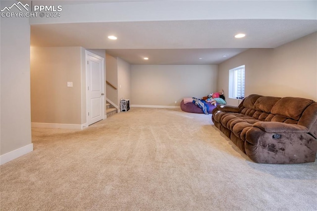 view of carpeted living room