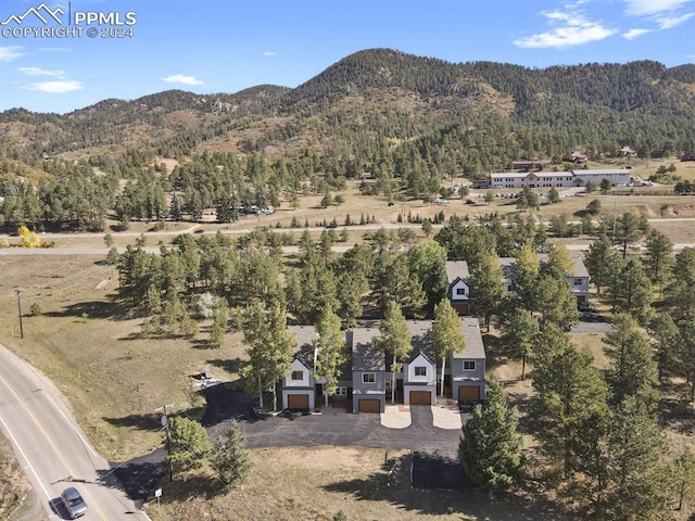 bird's eye view featuring a mountain view