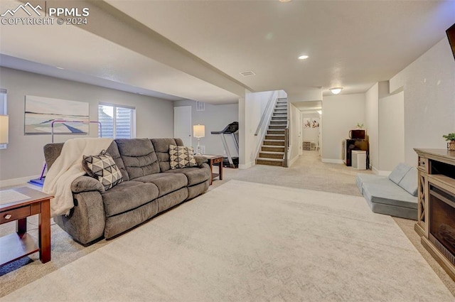 view of carpeted living room