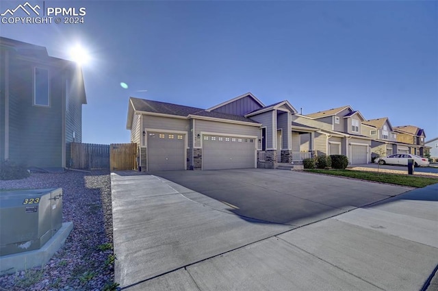 view of front of home featuring a garage