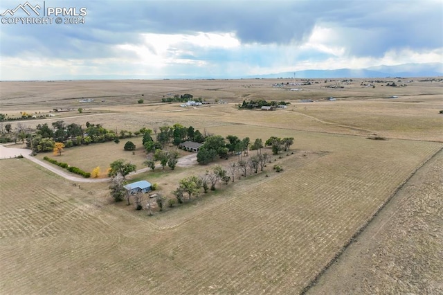 aerial view with a rural view