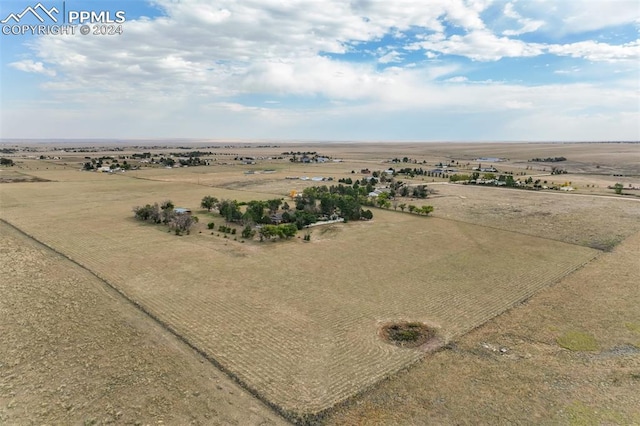 drone / aerial view with a rural view