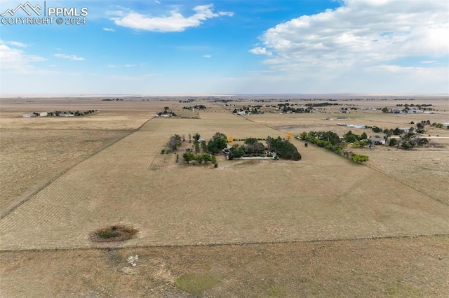 aerial view featuring a rural view