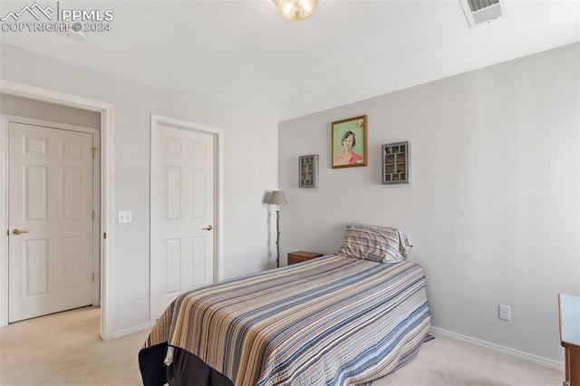 view of carpeted bedroom