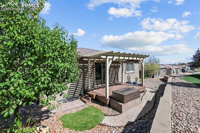 view of patio / terrace with a pergola