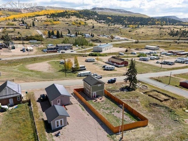 aerial view featuring a mountain view