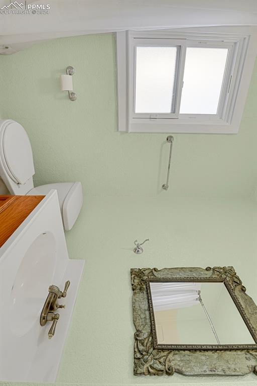 bathroom with a healthy amount of sunlight and toilet