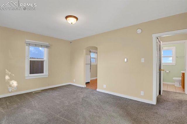 view of carpeted empty room