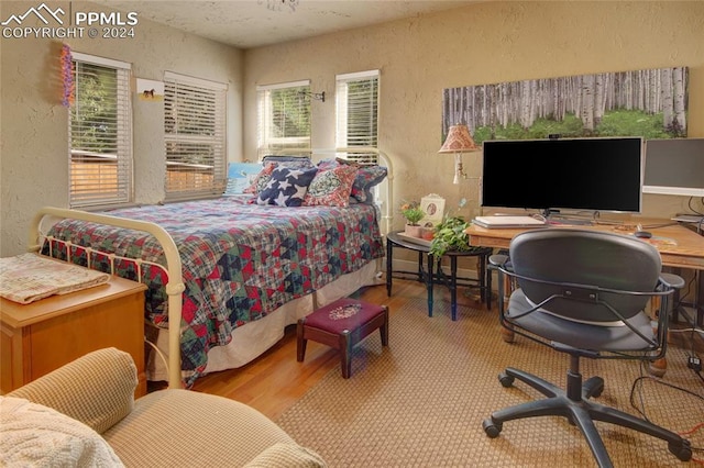 bedroom featuring wood-type flooring