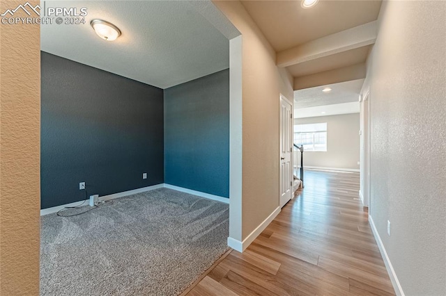 interior space with light hardwood / wood-style floors