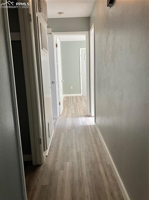 hall featuring wood-type flooring