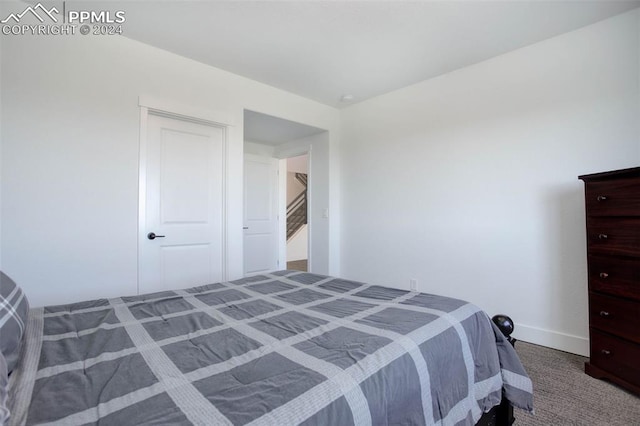 view of carpeted bedroom