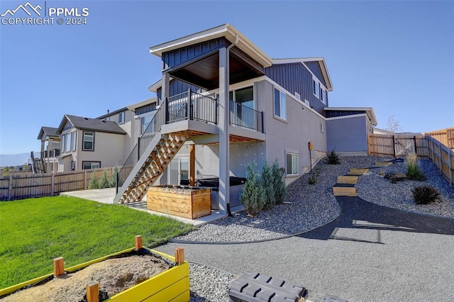 exterior space featuring a yard and a patio area