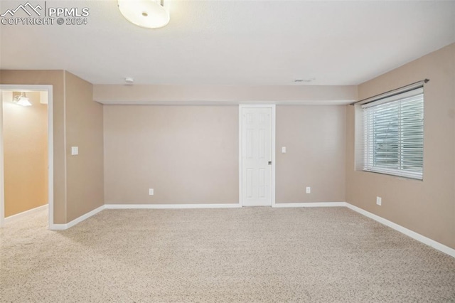 view of carpeted empty room