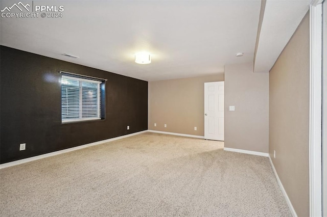 view of carpeted empty room