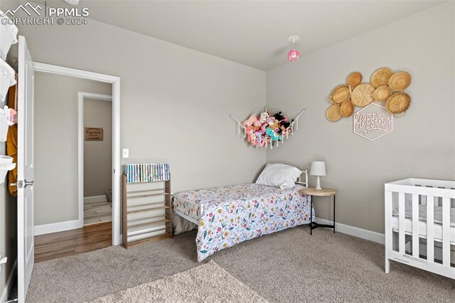 view of carpeted bedroom