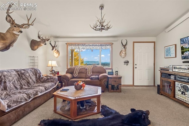 view of carpeted living room