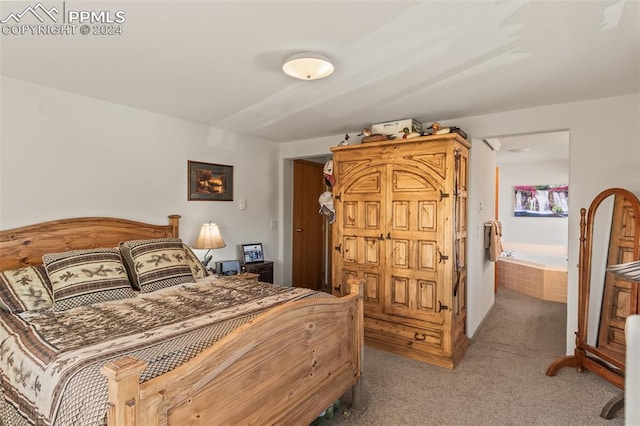 bedroom featuring carpet