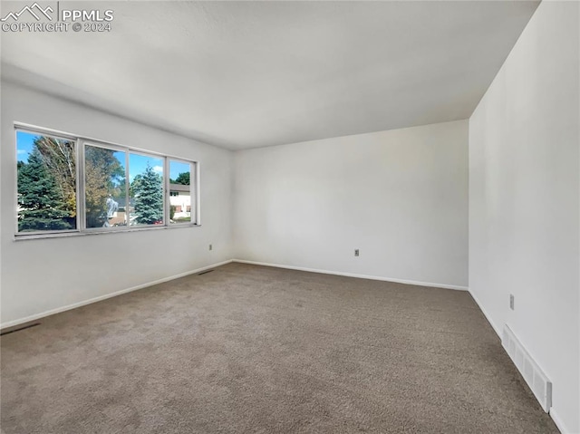 view of carpeted spare room