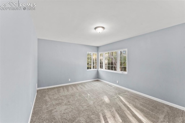 view of carpeted spare room