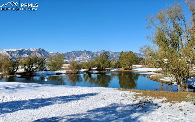 property view of water with a mountain view