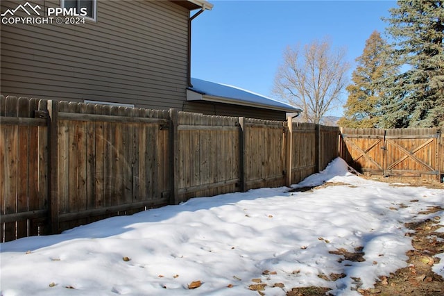 view of snowy yard