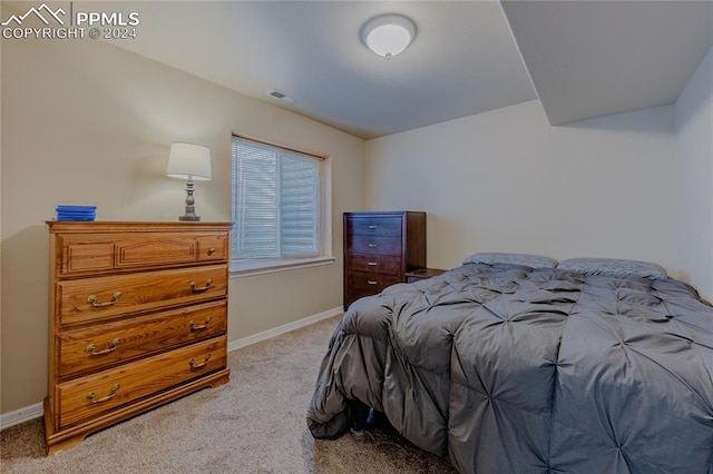 view of carpeted bedroom