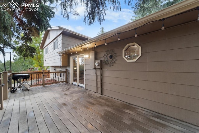 deck featuring area for grilling