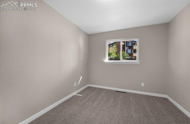 view of carpeted spare room