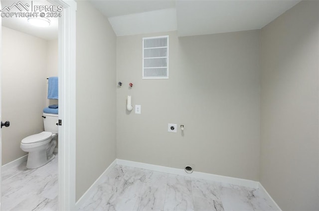 laundry area featuring electric dryer hookup