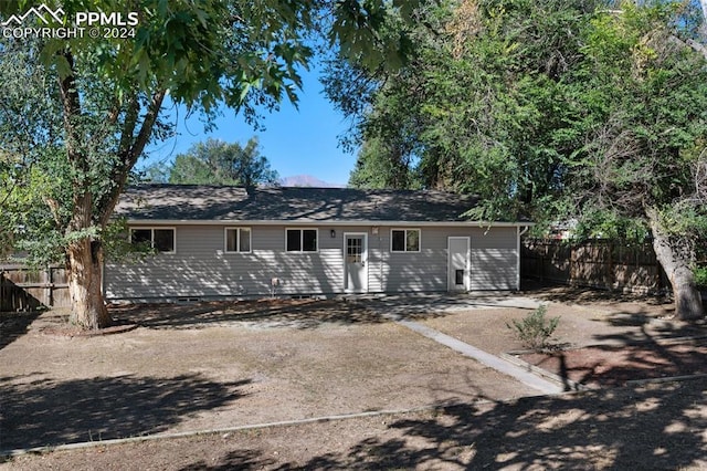 view of rear view of property