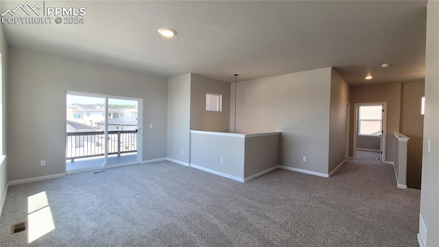 view of carpeted empty room