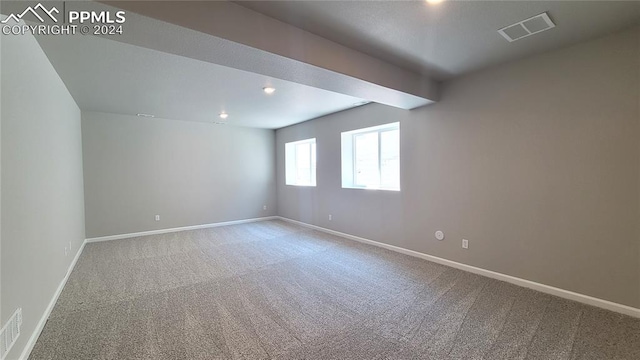 view of carpeted empty room