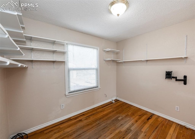 walk in closet featuring hardwood / wood-style floors