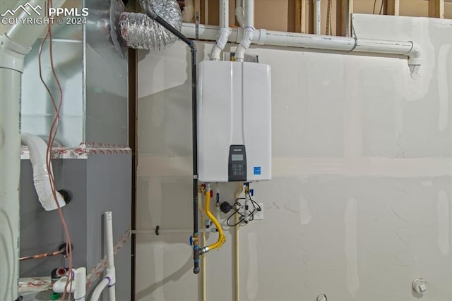 utilities featuring tankless water heater