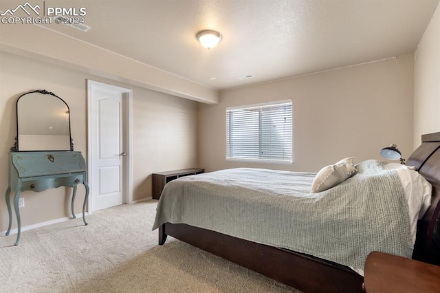 view of carpeted bedroom