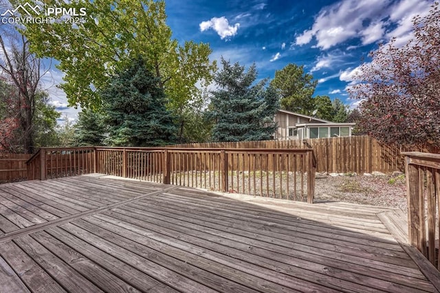 view of wooden terrace