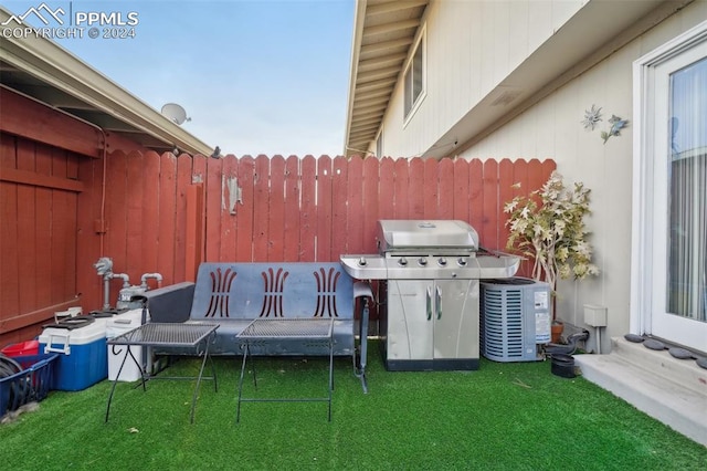 view of patio / terrace with area for grilling