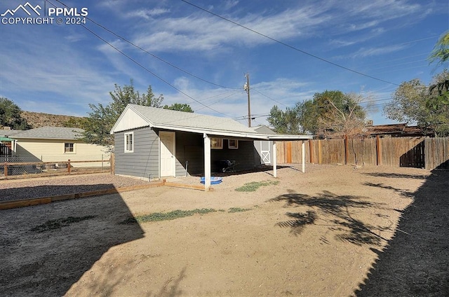 view of rear view of property