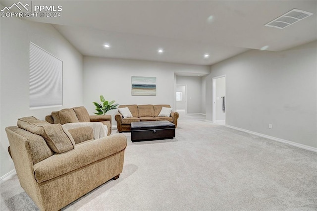 view of carpeted living room