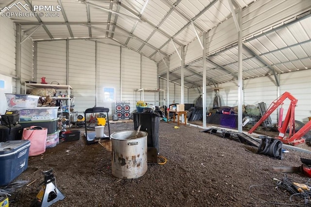 6652 Middlefield Ct, Colorado Springs, CO 80928 - garage featuring metal wall