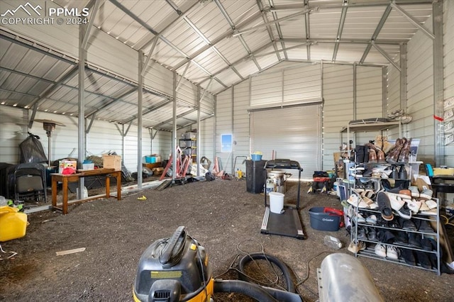 6652 Middlefield Ct, Colorado Springs, CO 80928 - garage featuring metal wall