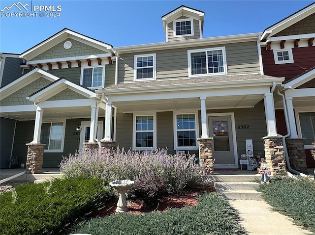 craftsman house featuring covered porch