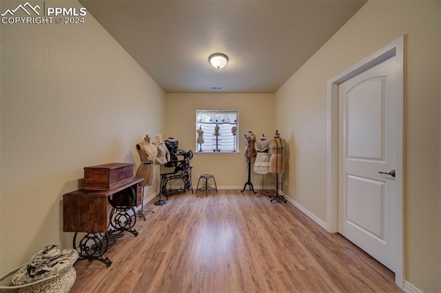 interior space with light wood-type flooring