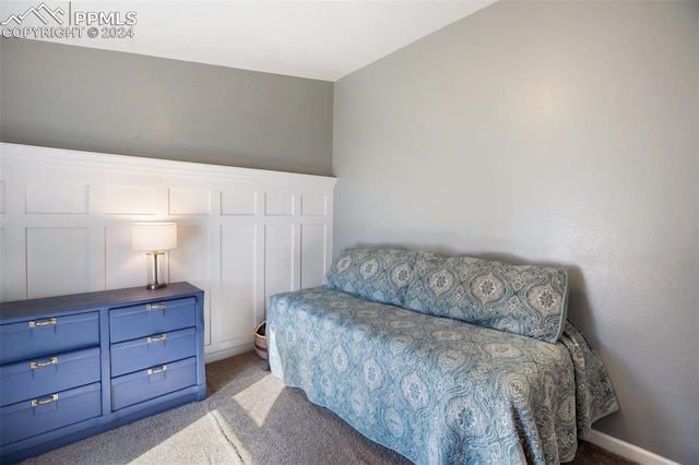 bedroom with carpet flooring